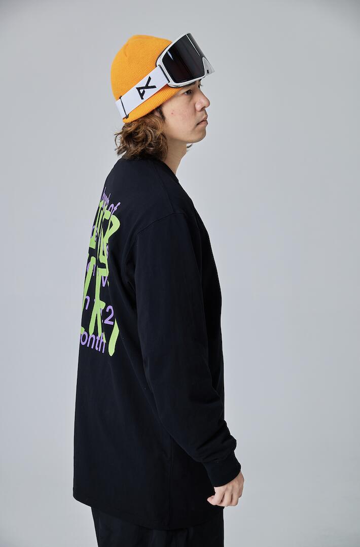 Winter Ticker 長袖Tシャツ 23/24モデル freestyle ski フリースタイルスキーウェアメンズ トップス カットソー Tシャツ 長袖 Oversize Tシャツ