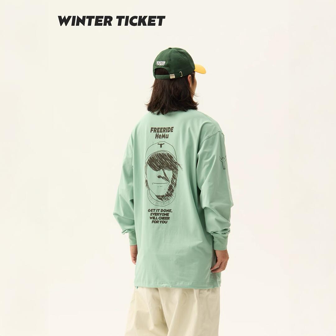 Winter Ticket ロング Tシャツ アーティスト コブランディング 24/25モデル freestyle ski フリースタ..