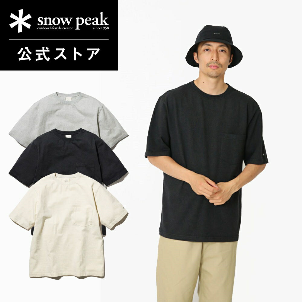 snowpeak Recycled Cotton Heavy T-shirt TS-22SU401R Tシャツ ティーシャツ メンズ レディース 旅行 登山 バーベキュー キャンプ アウトドア ファッション アパレル