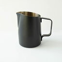 FUN COFFEE ミルクピッチャー ラテアート ミルク 泡立てピッチャー ジャグ エスプレッソ コーヒー 15オンス 450ml ブラック (co-0008)
