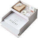 ikeem デスクトレー A4対応 レターケース プラスチック 縦型 書類ケース 小物収納 オフィス収納 ホワイト 白 積み重ね 頑丈 (A4レターケース2個+小さい収納ボックス1個)