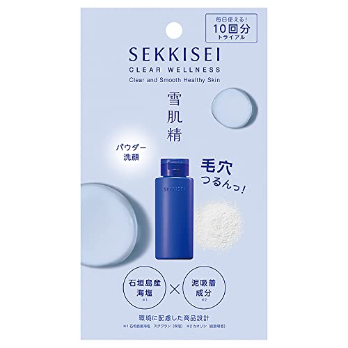 ◆商品名：雪肌精 クリアウェルネス パウダー ウォッシュ D・T トライアル 0.5g×10包モコモコ泡で毛穴よごれすっきりパウダー洗顔トライアルサイズ