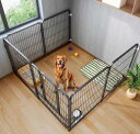 ペットサークル 犬 ペットフェンス サークルケージ ドア付き 室内 屋外 置くだけ 柵 自立 ケージ 小型犬 セットドア付 6枚 接続式 簡単組み立て 工具不要 折りたたみ 犬用 広げる レイアウト