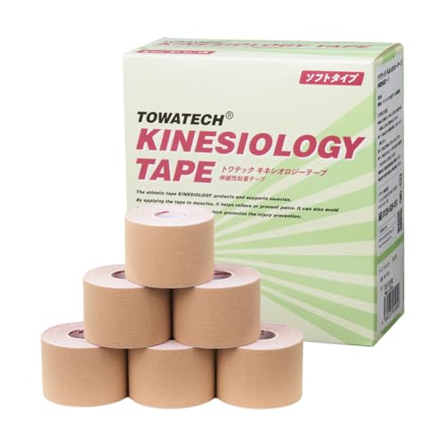 トワテック キネシオロジーテープ ソフトタイプ 50mm×5m 6巻 テーピング キネシオ 伸縮