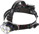 ヘッドライト USB充電式 Type-C LED 超高輝度 ヘッドランプ 8点灯モード 40時間連続使用可 ヘルメットライト 90°角度調節可能 ズーム機能 5200mAh大容量電池 軽量 防水 作業灯 釣り ライト 散歩 登