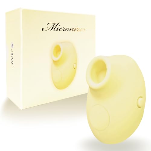 超小型吸引ローター ミクロナイザー イエロー 吸引 吸うやつ 振動 小型 防水 充電式 コードレス シリコ..