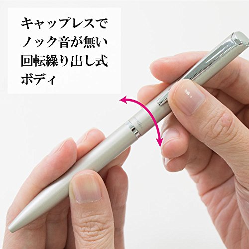 ぺんてる ボールペン ゲルインキ エナージェル フィログラフィ 0.5mm ウォームシルバー軸 BLN2005WZ 黒