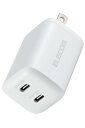エレコム 充電器 30W Type-C 2ポート USB PD対応 スイング式プラグ PPS対応 ホワイト 【iPhone 16 15 等対応】 EC-AC94...