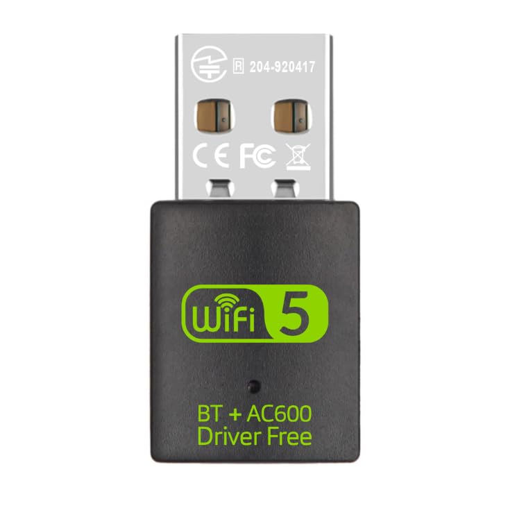USB WiFi Bluetoothץ 600Mbps ǥ奢Х 2.4/5GHz BT5.0 ɥ饤С¢ 磻쥹ͥåȥ PC...
