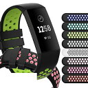 Fitbit charge 4 4SE 3 3SE 対応 ベルト バンド 交換 調節 シリコン ソフト ツートン フィットビット チャージ 交換用 耐水 スポーツ Black+Red