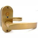 川口技研(Kawaguchigiken) Jレバー 表示錠 小判座 住宅室内用レバーハンドル バックセット50mm JL-24-4K-SG サテンゴールド