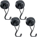 Homion【4個セット】マグネット フック ステンレス製 錆びない 磁石付き 垂直耐荷重30kg 水平耐荷重10kg 防腐食 冷蔵庫 玄関 キー ホルダー キ...