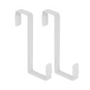 VECELO ドアフック ドアハンガー 扉フック 壁掛けフック 玄関フック ダブルフック 多機能収納フック 収納フック コート掛け 帽子掛け バッグ掛け 省スペース ホワイト 2個組