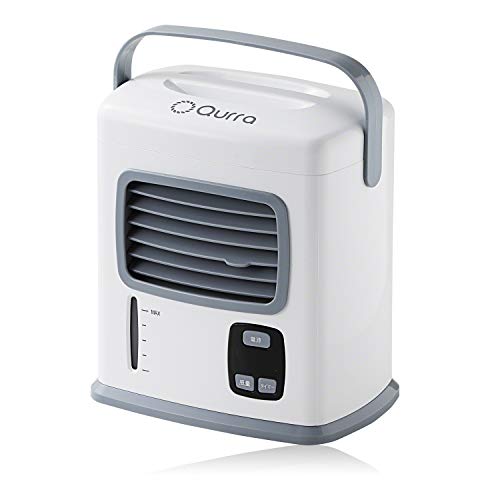 Qurra(Anemo Cooler Reco) 冷風扇 卓上 扇風機 上部給水 タンク 500ml タイマー 風量調節 冷風機 usb 小型 氷 保冷剤 ポケット 3R SYSTEMS ホワイト
