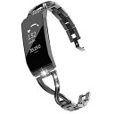 Fitbit Charge3バンド/Fitbit Charge 4バンド フィットビット チャージ3 バンド Wearlizer fitbit charge 3ベルト fitbit charge3 交換バンド 金属 バンド 工具なしで長さ簡単調整 (ブラック)