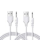 USB to DC 充電ケーブル usb 充電ケーブル 丸端子 【1m 外径2.5mm 長さ15mm】ハンディマッサージャー用USB充電ケーブル 交換用 DC充電コード2.5mm 電動歯ブラシ/洗顔ブラシ/マッサージャー等