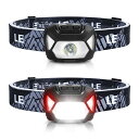 Lepro ヘッドライト LED ヘッドランプ 高輝度 ledヘッドライト 電池式 2個セット 6種点灯モード 【赤&白ライト/スポット・ワイドLED搭載/SOS点滅/実用点灯22時間/IPX4防水/角度調整可/CE ROHS認証済