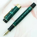 (ジンハオ) Jinhao 100 クラシック万年筆 グリーンセルロイド 細字ペン先 コンバーターとペンケースセット