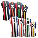 Sunbro Golf カラフル コルフヘッドカバードライバー/ウッド/ユーティリティ適用 めっちゃ目立つ 高級PU革 防水仕様 4個セット(DR*FW*FW*...