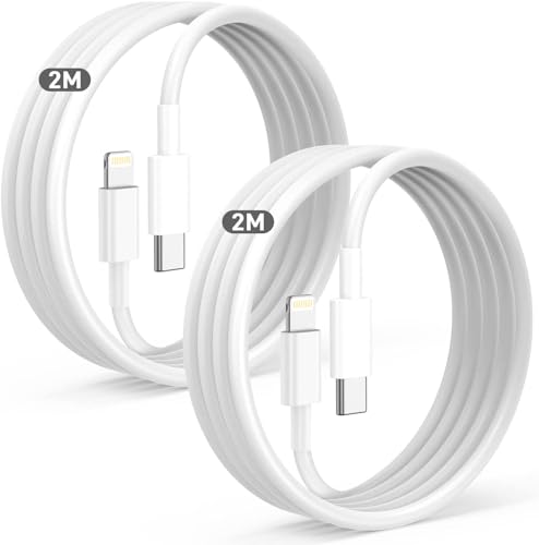 iPhone 充電ケーブル タイプc 【純正品/MFi認証/PSE認証】 ライトニングケーブル USB-C Cable 【2M 2本】 アイフォン充電 急速充電＆高速データ同期 lightningケーブル iPhone/iPad/iPod lightning usb-c type-c各