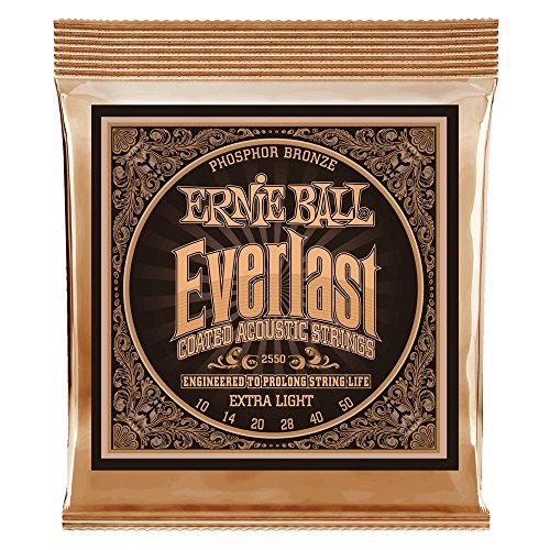 ◆商品名：【正規品】 ERNIE BALL 2550 アコースティックギター弦 (10-50) EVERLAST COATED PHOSPHOR BRONZE EXTRA LIGHTゲージ:.010,.014,.020,.028,.040,.050ブラス・メッキされたスティールワイアー・ヘックス・コアに、92%の銅、7.7%のスズ、0.3%の燐を配合したワウンド弦を組み合わせたフォスファー・ブロンズ弦コアとワウンドそれぞれのワイアーにナノ・コーティング処理を採用汗や湿気、手垢などの汚れをはじき長寿命を実現リッチな響きと歯切れの良い鮮明なサウンドが特徴