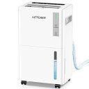 LETCREN 除湿機 コンプレッサー式 衣類乾燥30畳 静音 パワフル送風 【2025昇級版・12L/日除湿量・10分水出し】 除湿量と除湿範囲アップ 24時間入/切タイマー/湿度センサー 空気清浄除湿器 リアル