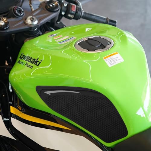 BYEMTTY 3Dトラクションパッド タンクキット に対応 ニンジャZX-6R(2024~)タンクパッド ニンジャZX636(2024~)タンクパッド (はいいろ)