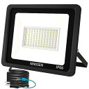 MIKISEN 【超明るい】led投光器 100W 作業灯 看板灯 昼光色 12000LM IP66防水 120°広角 100V対応 ワークライト 工事用ライト...