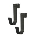 Itisyou ドアフック ゴミ袋 フック ゴミ袋ハンガー s字フック ドア ドア 収納 タオル ゴミ袋フック 取付け簡単 省スペース 2個入り (ブラック)