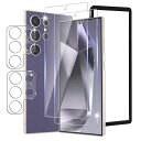 WHskyee Galaxy S24 Ultra SC-52E 用の ガラスフィルム + カメラフィルム 【ガイド枠+2枚液晶保護フィルム+ 2枚レンズ保護フィ...