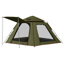 DesertFox テント ワンタッチ 3-4人/4-6人用 4000mm耐水圧 テント 前室あり キャンプテント コンパクト軽軽量 撥水加工素材 自立式 二重...