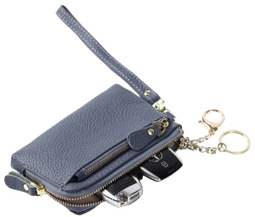 [IWK] スマートキーケース 2個収納 キーケース レディース コンパクト スマートキー (デニムブルー)