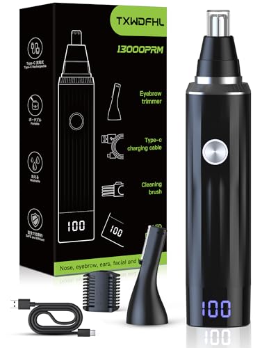 鼻毛カッター メンズ USB充電式 LCD画面 1台多役 眉毛シェーバー 鼻ケアカッター 電動鼻毛カッター エ..