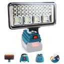 投光器LED 作業灯 コードレス投光器 120W 5700LM 14.4V /18Vバッテリーとの互換性あり 集魚灯 2つの出力充電ポート IP66防水防塵 停電対策 夜間作業 夜釣り 夜間工事 アウトドア 防災照明 7in (電池な