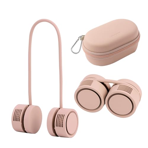 DANSOON 首かけ扇風機 ネックバンドファン Rolling [ ハンズフリー 360度 角度調整可能 低騒音 BLDCモーター搭載 風量3段階調節 コンパクト収納 超軽量 ケース付属 ネックファン ] DSN26607PK スモーキ