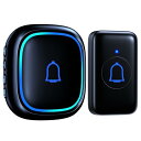 【IP66防水防塵】SleeZOO ワイヤレスチャイム 玄関チャイム 送信機電池式 屋外 工事不要 受信機コンセント 音と光で呼び出し 呼び鈴 60種以上チャイム音 メモリ機能 7段階音量調節 介護 LED提示
