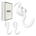 【特別製シリコン採用】NEODY マグネットフック 強力 ネオジム 磁石 フック Silicon HOOK (47*22*24mm) ホワイト 4個セット SH...