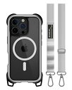 【MagEasy】 iPhone 16 Pro 対応 ケース ショルダー ストラップ 付き クリア MagSafe 対応 耐衝撃 MIL規格 マグセーフ スマホ...