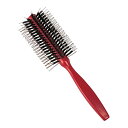 コモライフ 美容師さんの簡単ボリュームアップブラシ 天然豚毛使用 ヘアブラシ ハーフロールブラシ ブローブラシ ブラシ くし コーム ボリュームアップ 絡まりに...