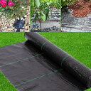 AGGAFA 110gsm (1M x 5M) 100% バージン素材 プレミアムヘビーデューティー雑草バリアファブリック 耐久性のある織物 雑草防除膜 農業・...