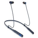 【2025新設計ネックバンド型・長さ調整・Bluetooth 5.3】 イヤホン ネックバンド型 40時間再生 首掛け ブルートゥース CVC8.0ノイズキャンセリング Type-C急速充電 スポーツ イヤフォン マグネット