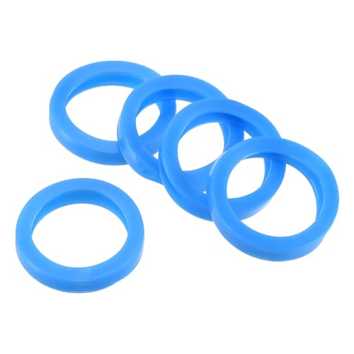 PATIKIL キーキャップカバーリング 10個 30mm キー識別子カバー コーディングタグマーカー 半円シリコンスリーブ オフィスハウスアパート向け ブルー