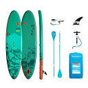 アクアトーン WAVE PLUS ウェーブプラス SUP(スタンドアップパドルボード) インフレータブル ALL-ROUND TS-212 グリーン 366X8...