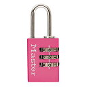Master Lock (マスターロック) 南京錠 ダイヤル 暗証番号設定 小型 軽量 本体幅23mm 吊高内径22mm アルミ 防犯 620JADPNK ピンク