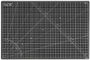 Elan カッターマット 手芸用品 両面仕様 A1 90 x 60cm ブラック&グレー カッティングマット 家庭用 業務用 カッティングマット