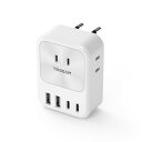海外 変換プラグ cタイプ TESSN 1台7役 2USB-C付き 韓国 コンセント 変換プラグ タイ 及びドイツ イタリア フランスなどヨーロッパ各国対応 変...