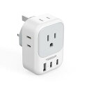 海外 bfタイプ 変換プラグ USB-C付き TESSAN 2個type-c 2個USB-A 4個AC差込口 変換器 電源変換アダプター イギリス シンガポール 香港 マレーシア マカオなどコンセント変換対応 出張 旅行 便利グッ