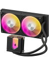 upHere 簡易水冷CPUクーラー 240mmラジエーター 水冷システム cpu cooler aio 簡易水冷 120mmPWMファン ARGB冷却ファン TDP 280W 静音 ARGB LEDヘッド搭載 LGA1851/1700/AM5/AM4対応【E240KC】