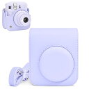 Rieibi instax mini 12ケース、インスタックスミニ 12 ケース Fujifilm チェキ instax mini 12 ケース チェキ12ケース instax mini 12保護カバー instax mini 12収納バッグ PUレザー ショルダーストラップ付 携帯便