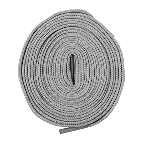 [HIROMARUjp] ワイド フラット シューレース WIDE SHOELACE 靴ひも くつひも 平紐 1cm幅 靴紐 スニーカー 靴 SHOELACES 120cm 140cm 160cm 31色 (120cm, 5.グレー)